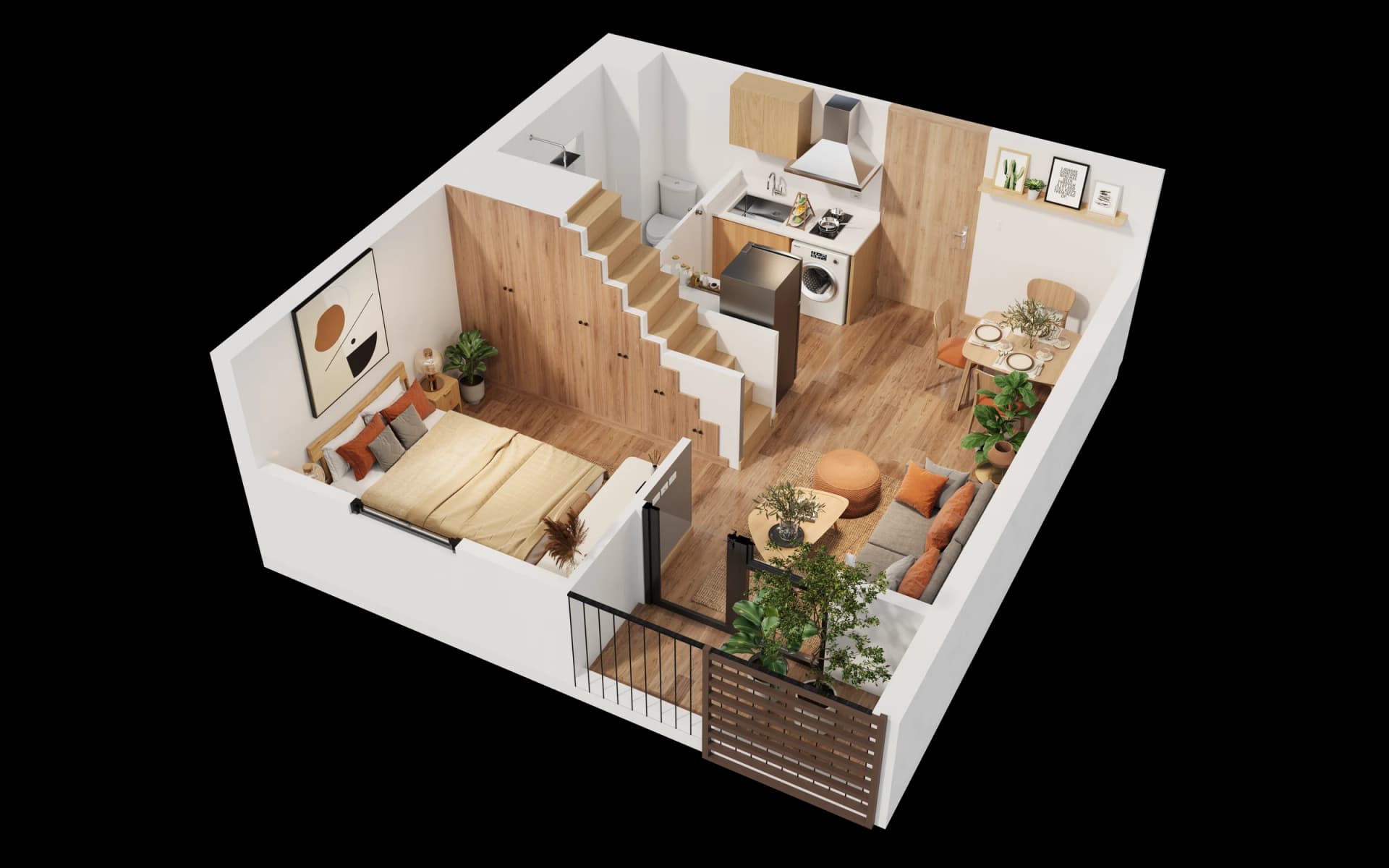 1-Bedroom Loft floor plan at One Lancaster Park