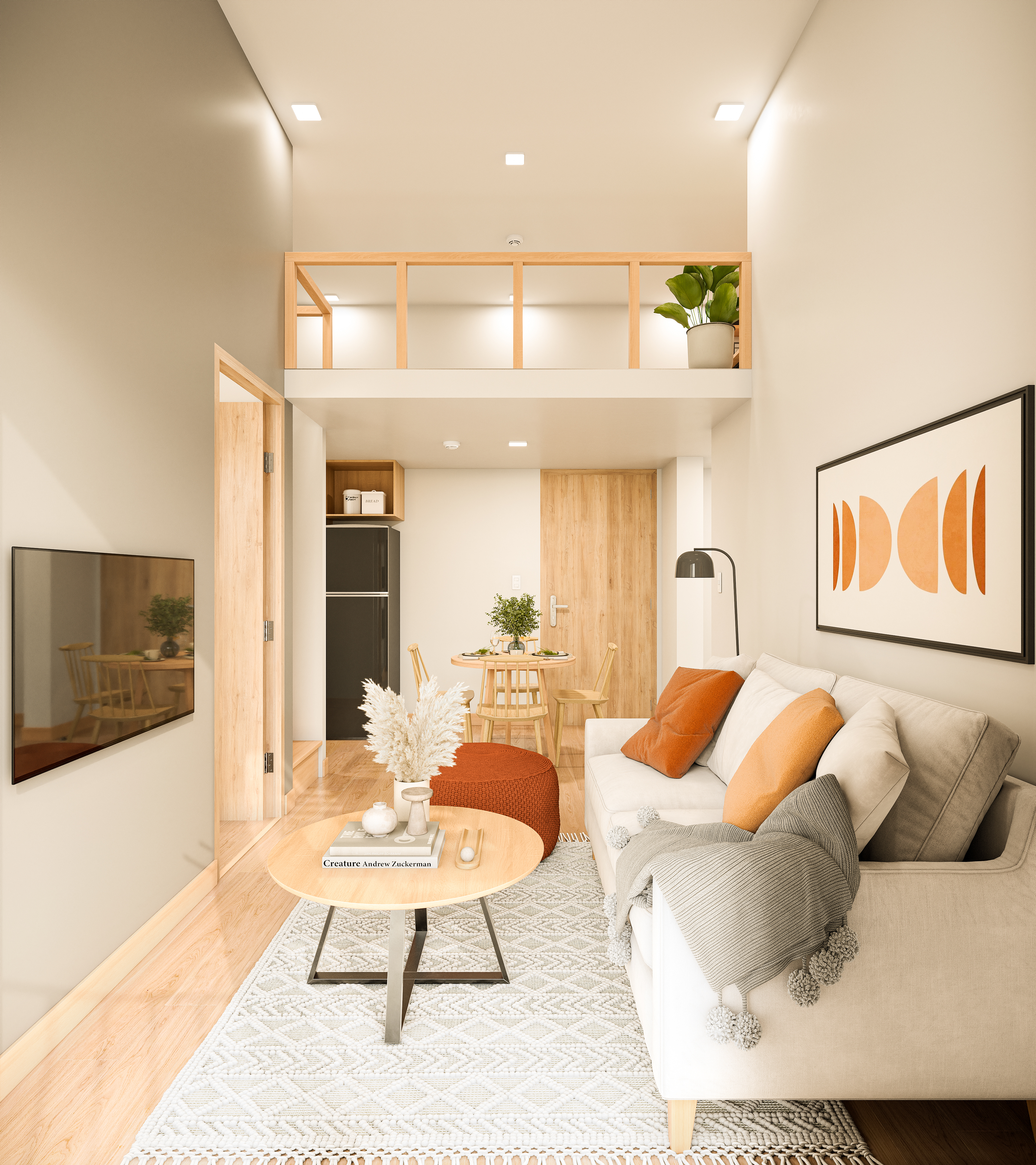 Modern 2-bedroom condo interior at One Lancaster Park in Imus Cavite with spacious living area and natural light