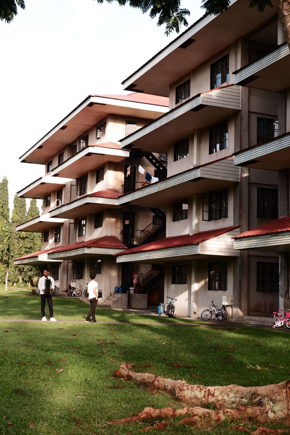 View of a condo development in Cavite Philippines surrounded by community amenities and green open space