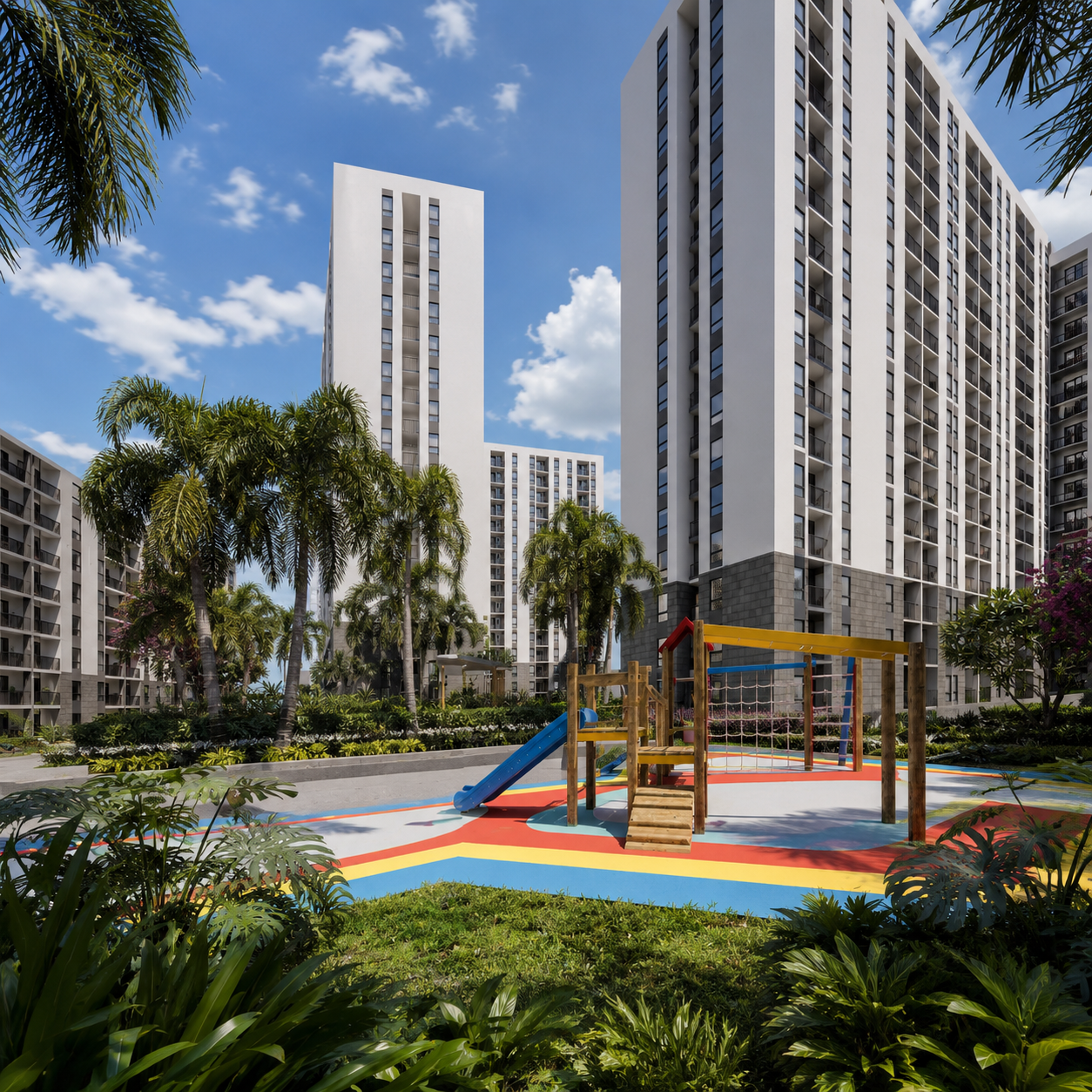 Covered basement parking and secured entry at One Lancaster Park Imus Cavite &mdash; part of the community&rsquo;s 24/7 security and access control