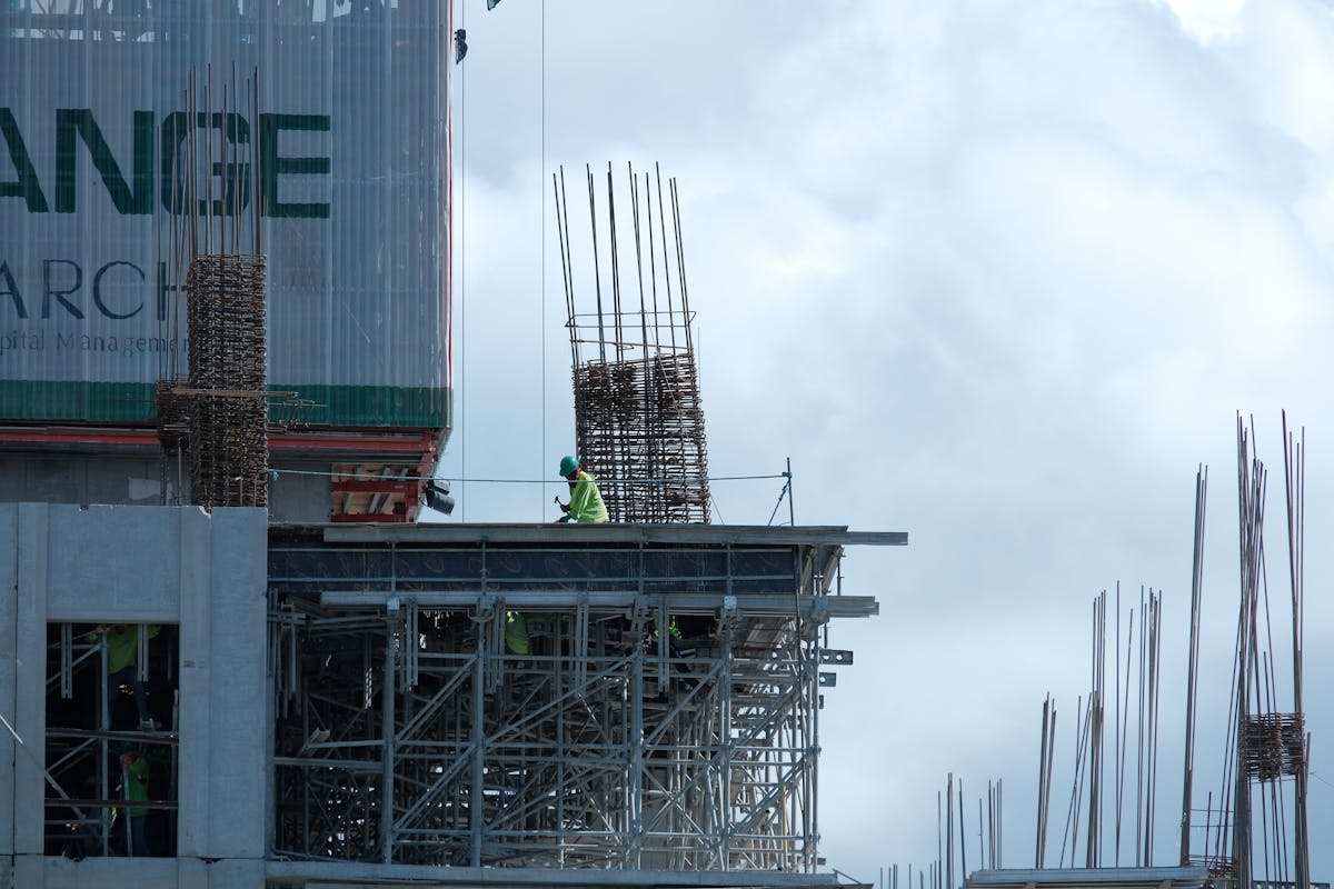 Active condo construction site in the Philippines
