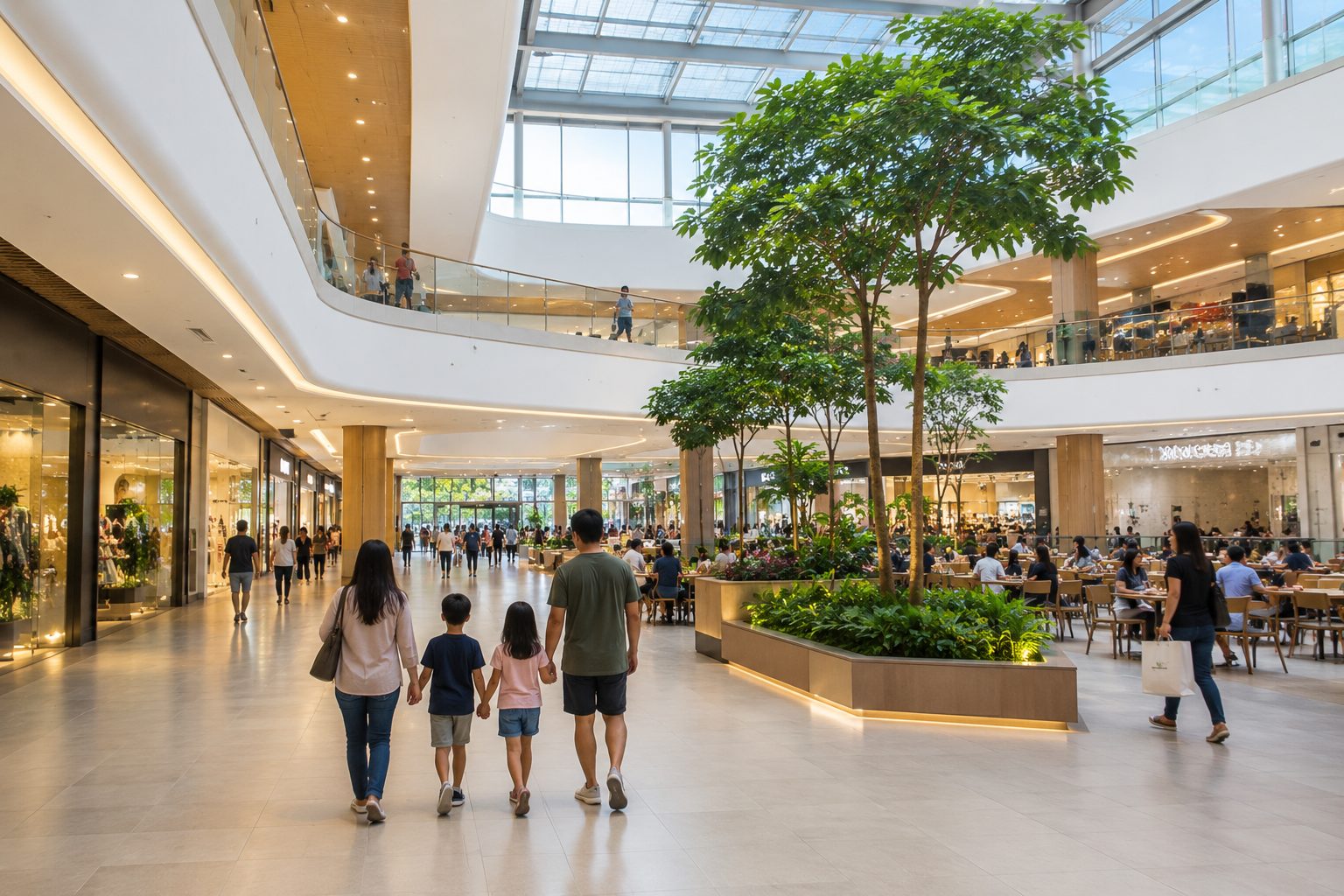 Shopping mall interior in Cavite, where SM Center Imus, Robinsons Place Imus, and Vista Mall General Trias are all a short drive from One Lancaster Park